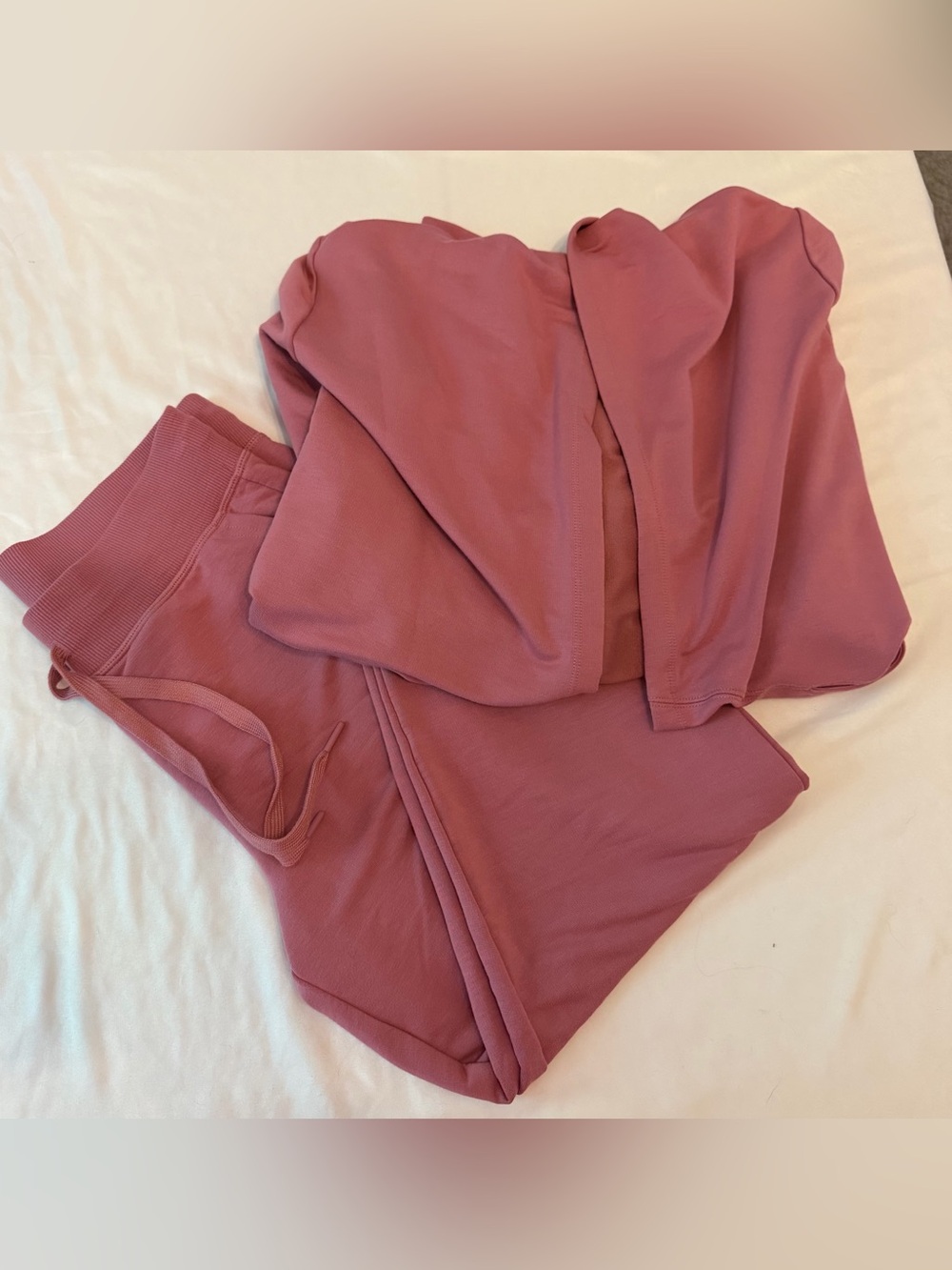 Skechers Go Lounge Hooded Cardigan & Jogger Set Pink Mauve Size Small Travel